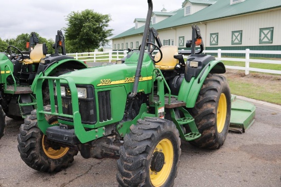 3/4 front view of John Deere 5320