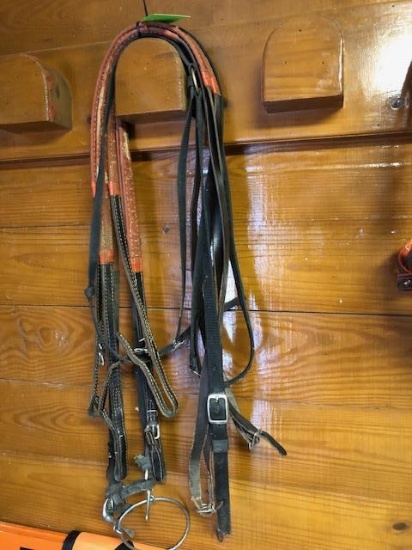 3 sets of reins with snaffle bit