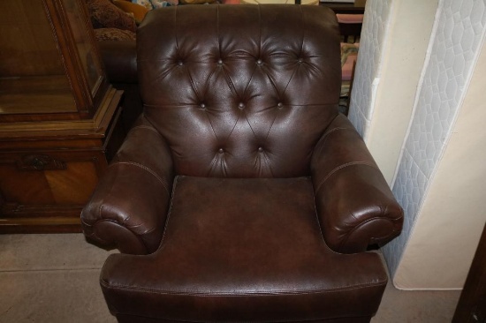 Burgundy leather chair