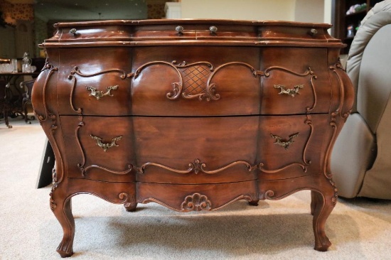 Wooden Cabinet with three rows of drawers