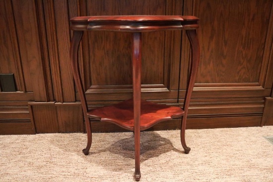 Occasional Table with One Shelf, Cherry
