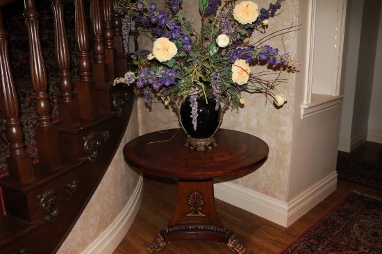 Hallway table with flowerpot