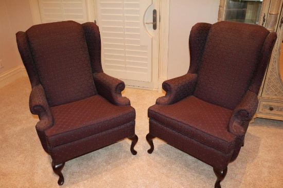 Two matching lounge chairs