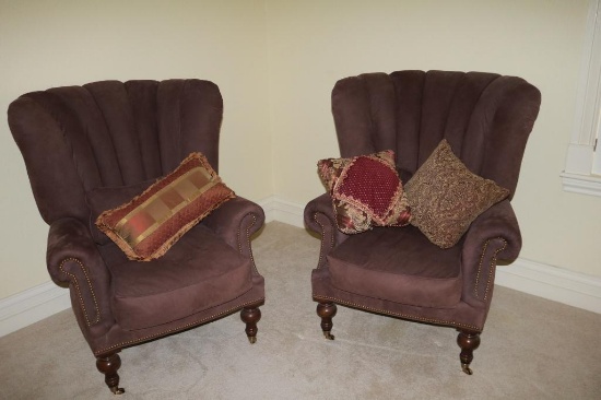 Two wingback chairs