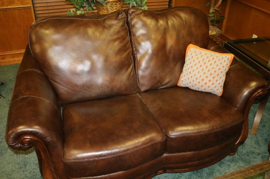 2-seater brown couch