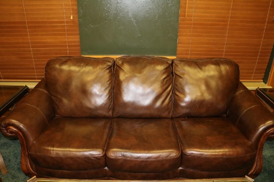 3-seater brown couch