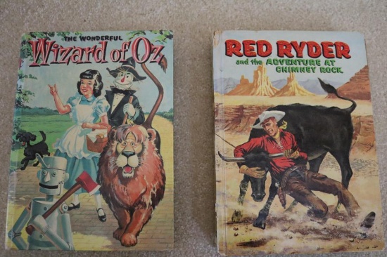 Books titled "The Wonderful Wizard of Oz" & Red Ryder and the Adventure at Chimney Rock"