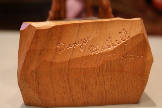 Straight side shot of wooden scene