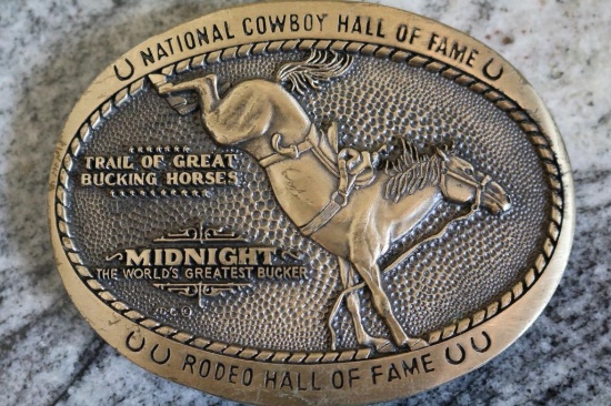 "National Cowboy Hall of Fame" belt buckle