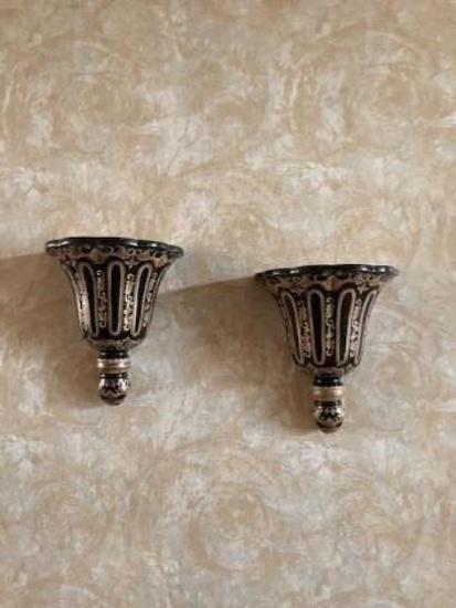 Two wall candle holders