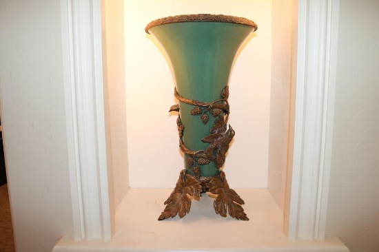 Teel & Gold decorative vase ($1000), 7.5 IN Wide by 14.5 IN Tall