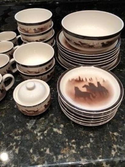 33 Piece Wild Horse Stoneware collection (Original Design)