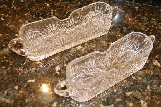 Two-piece decorative glass holders
