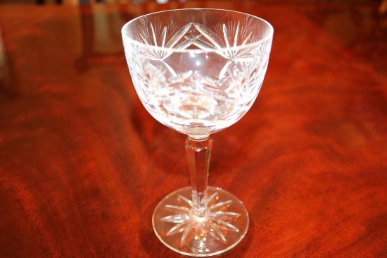 Single glass with star design at the base