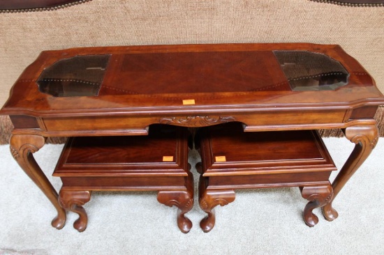 2 End Tables with cushions 15" wide x 16" tall