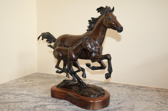 Mare & Foal Bronze (21" x 17")