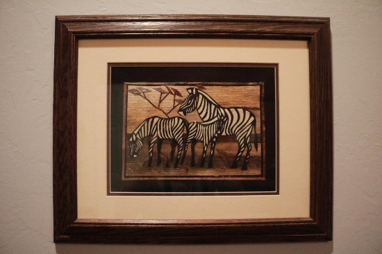 Artwork of Zebra family