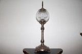 Lamp with no shade (Circular globe at the top)