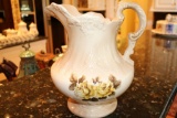 Tall ceramic pitcher