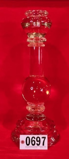 HEAVY GLASS CANDLE HOLDER