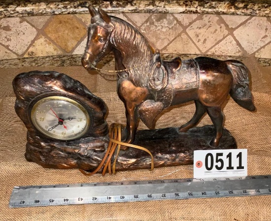 VINTAGE HORSE CLOCK