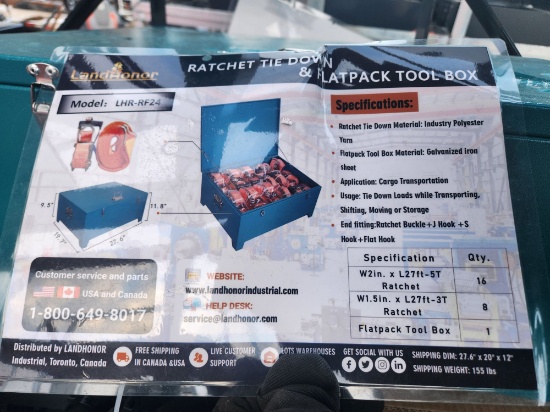 Ratchet strap set w/box