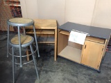 Small Desk and Stool Lot 4pcs