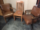 Vintage Wood Chairs 3pcs