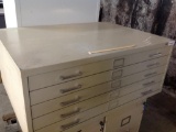 Safeco 5 Drawer Blue Print Plan File Cabinet