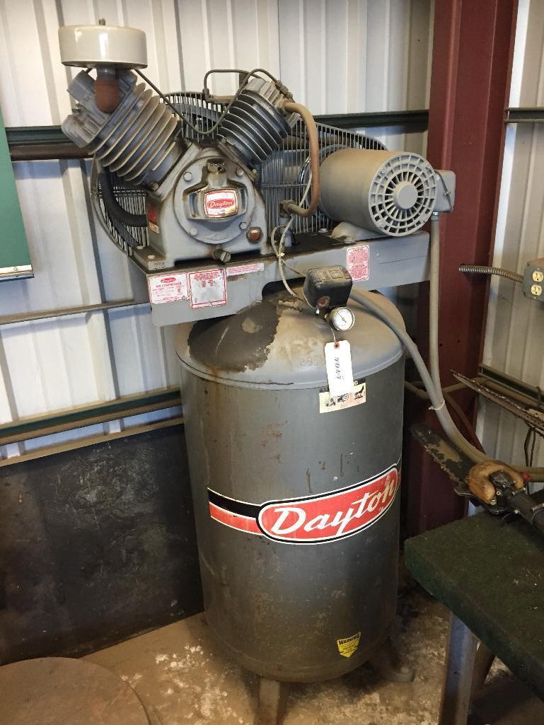 Dayton 3Z967B 5HP 80 Gallon Vertical 2 Stage Air Proxibid