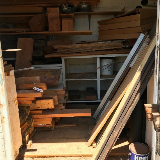 Contents of Trailer - LARGE LOT of Mixed Wood Craft DIY Building Material