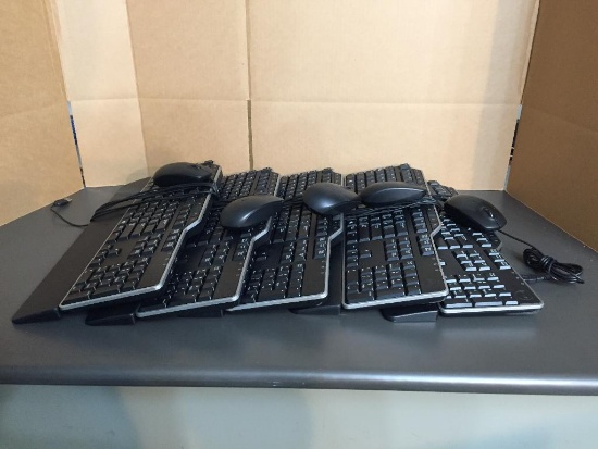 5 sets of USB Keyboards & USB Mice 10pcs total