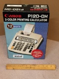 Canon P120-DH 2 Color Desktop Printing Calculator