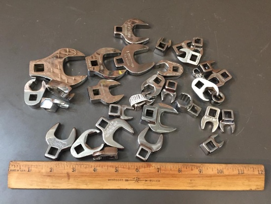 Mixed SAE Type 3/8" Drive Crowfoot Wrenches