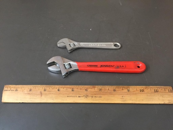 Jensen & Craftsman Crescent Wrenches 2pcs