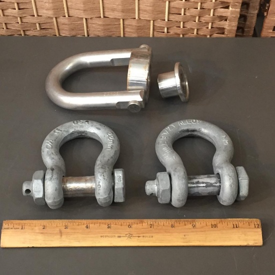 9-1/2 Ton Screw Pin Rigging Lifting Clevis D Shackle 3pcs