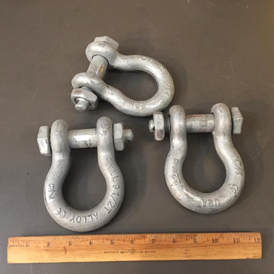 9-1/2 Ton Screw Pin Rigging Lifting Clevis D Shackle 3pcs