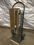 Fostoria FHK-220-1A Sun-mite 2000W Infrared Heater Mounted on Dayton Dolly