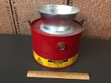 Justrite No.10903 3 Gallon Drain Can Safety Can