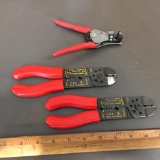 Blue Point PWC-13 2pcs and PWC-42 1pc Wire Cutter Cable Stripper 3pcs
