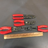 Blue Point PWC-13 2pcs PWC-28A 1pc Klein CAT.1000 Wire Stripper & Cutters 4pcs