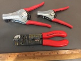 Blue Point PWC 27, PWC-42, PWC-13 Wire Cutters Cable Strippers 3pcs
