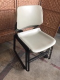 Metal Frame with Plastic Stackable Chairs 5pcs