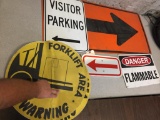Worksite Construction Parking Safety Signs Lot