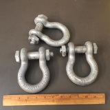 9-1/2 Ton Screw Pin Rigging Lifting Clevis D Shackle 3pcs