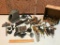 Assorted Tools Wood Scrapers Air Fittings Screwdrivers Protractor Electirc Shaker