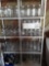 Shelving unit glass 6 ft tall metal frame no jars included