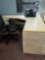 L-shaped executive desk plus adjustable high back office chair