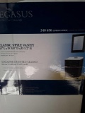 Pegasus classic style vanity 26 L by 19 3/8 by 33 and 1/2 h as new in box espresso finish with