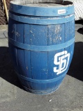 Oak Barrel with Padre logo